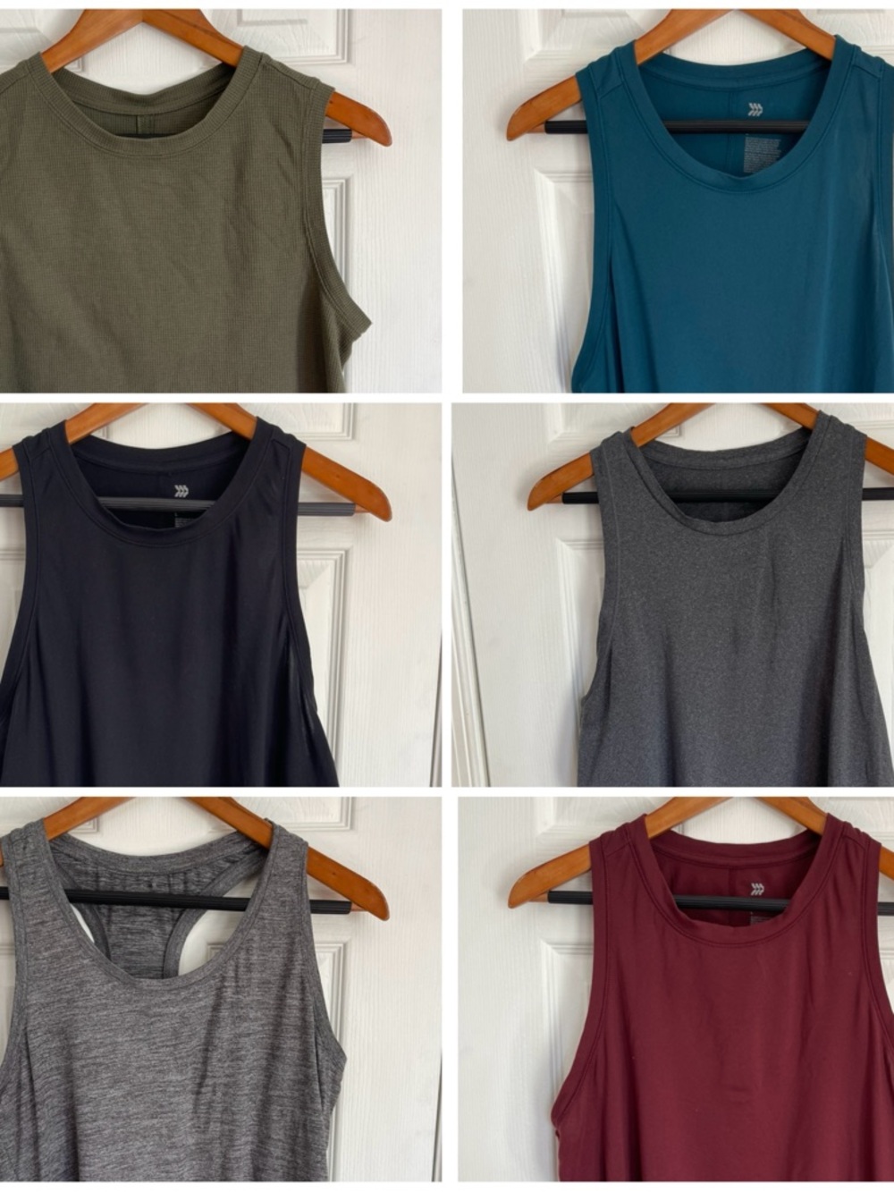 All in Motion Women’s Neck Stretch Tank Tops BUNDLE of 6 size Large
